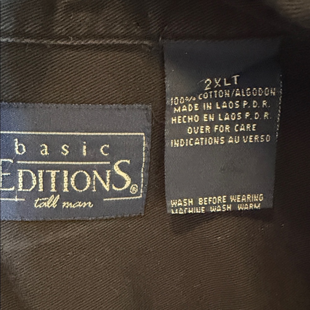Basic Editions Men's Black Casual Button-Down Shirt - Picture 2 of 5